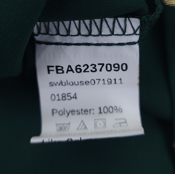 Green Gold Metallic Top Sz XL - Picture 11 of 13